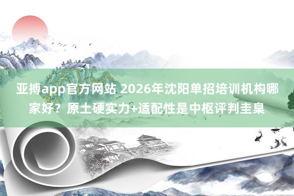 亚搏app官方网站 2026年沈阳单招培训机构哪家好？原土硬实力+适配性是中枢评判圭臬